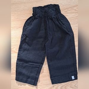 Girls black wide leg pants